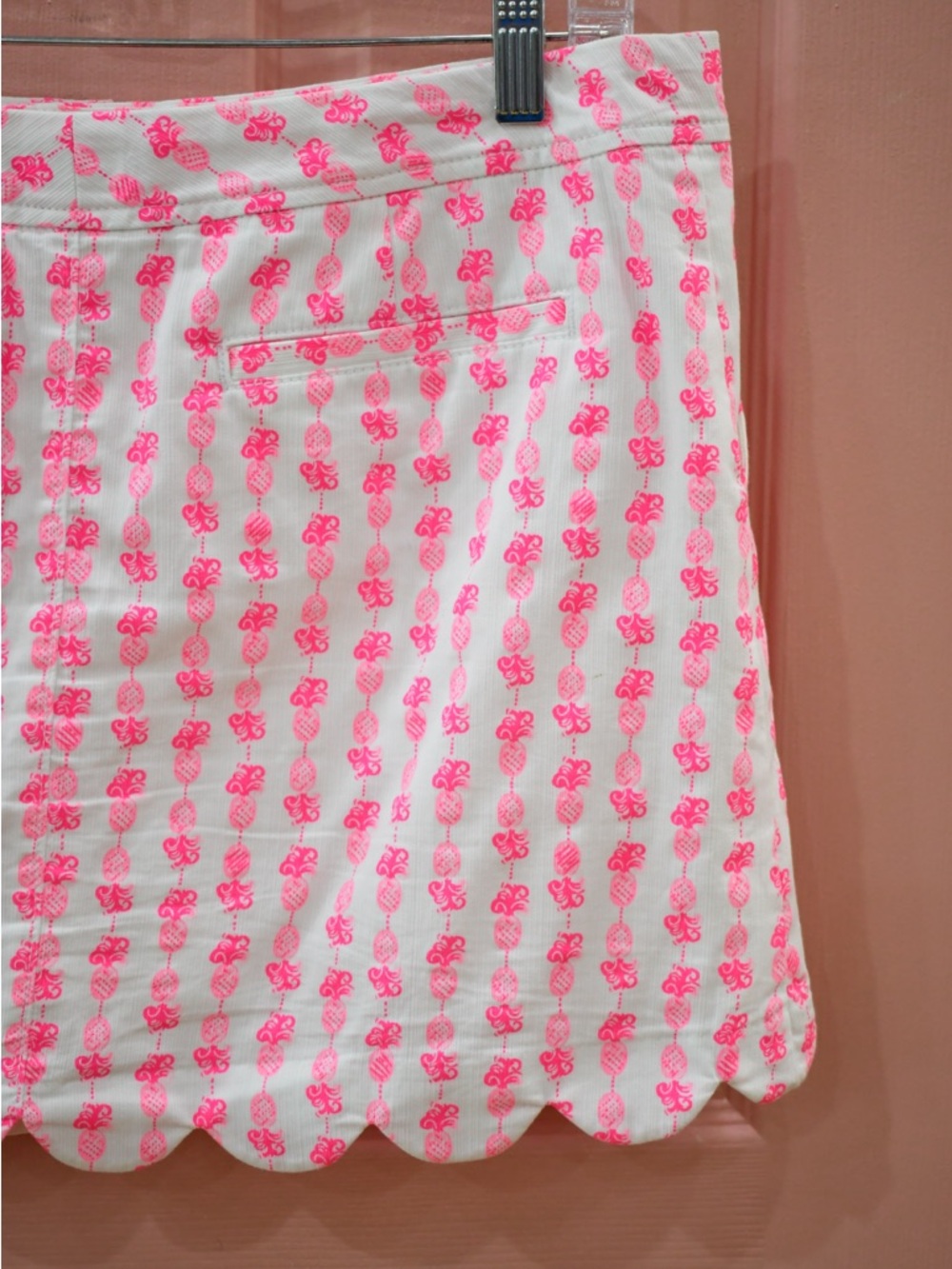 Lilly Pulitzer Pink & White Scallop Hem Printed Skort - Picture 6 of 6